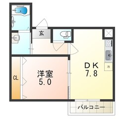 フジパレス田辺EASTの物件間取画像